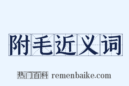 附毛近义词是什么意思的图片